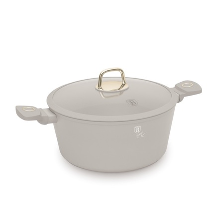 Kastrol s titanovým povrchem a poklicí Berlingerhaus BH-8072 28 cm Sahara Collection (3)
