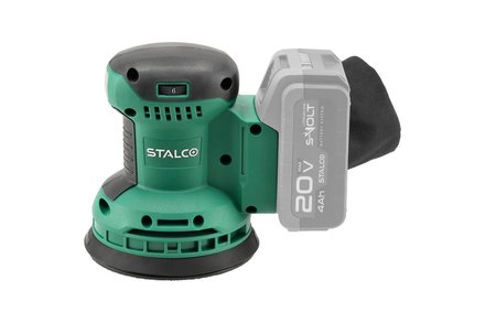Excentrická aku bruska Stalco ESS20-125, 20V, S-VOLT (2)