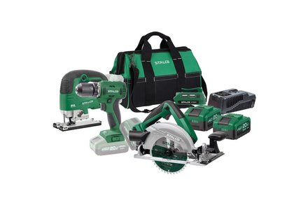 Set aku nářadí Stalco S-97375 (S-97337+S-97331+S-97312) + 2x 4.0Ah