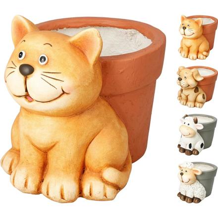 Květináč se zvířecím motivem ProGarden KO-795251040kock Kočka (1)