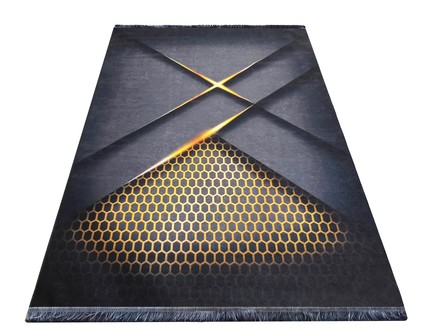 Kusový koberec Dywanopol BLACK AND GOLD 05 černozlatý, 160 x 220 cm