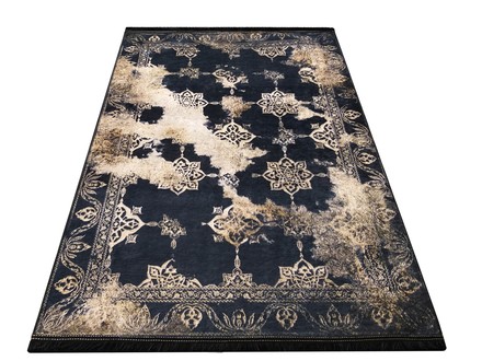 Kusový koberec Dywanopol BLACK AND GOLD 07 černozlatý, 160 x 220 cm