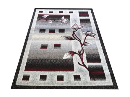 Kusový koberec Dywanopol OTTO 02, Šedočervený, 80 x 150 cm
