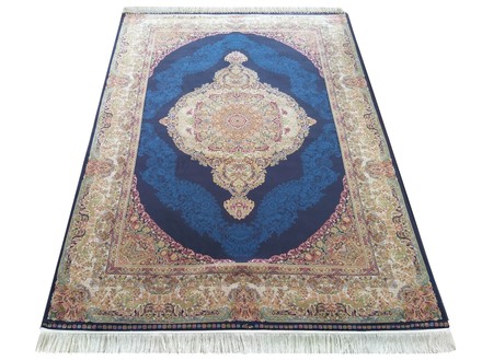 Kusový koberec Dywanopol EXCLUSIVE Qum Silk 01 v námořnické barvě, 160 x 230 cm