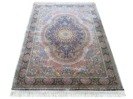 Kusový koberec Dywanopol EXCLUSIVE Qum Silk 09 v námořnické barvě, 160 x 230 cm