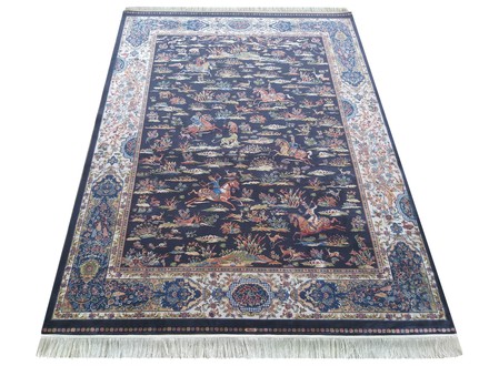 Kusový koberec Dywanopol EXCLUSIVE Qum Silk 10 v námořnické barvě, 160 x 230 cm
