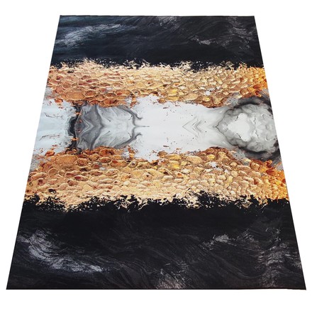 Kusový koberec Dywanopol BLACK AND GOLDN 13, 80 x 150 cm