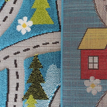 Kusový koberec Dywanopol Color Kids 02 Modrý, 100 x 150 cm (1)