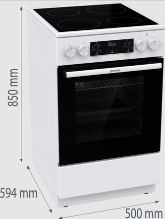 Sklokeramický sporák Gorenje GEC5C61WG (6)