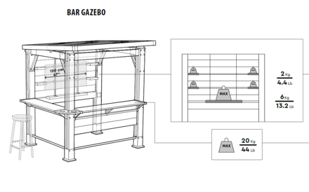 Zahradní altán Keter Bar Gazebo (4)