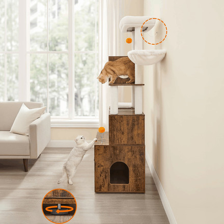 Škrabadlo pro kočky Autronic mdf, hnědá, AKS-E1116 OLW (1)