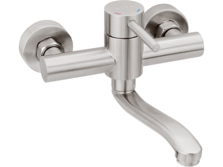 Páková vodovodní baterie Musa 833006 dřezová/umyvadlová, saténová, 150mm