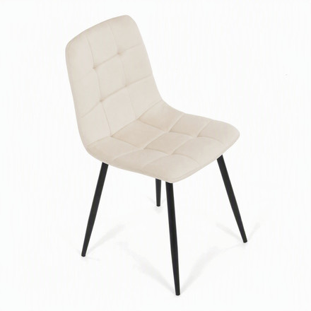 Moderní jídelní židle Autronic krémová, sametová látka, CT-V5081 CRM4 (8)