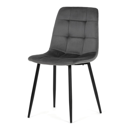 Moderní jídelní židle Autronic šedá, sametová látka, CT-V5081 GREY4