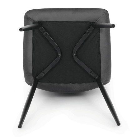 Moderní jídelní židle Autronic šedá, sametová látka, CT-V5081 GREY4 (12)