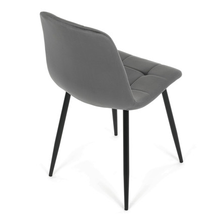 Moderní jídelní židle Autronic šedá, sametová látka, CT-V5081 GREY4 (6)