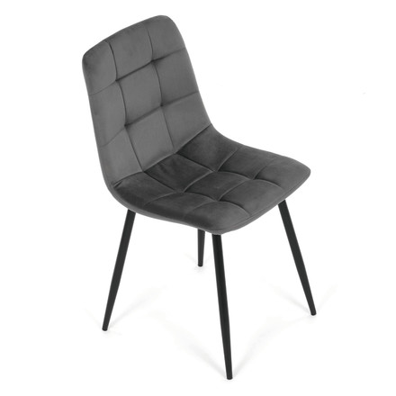 Moderní jídelní židle Autronic šedá, sametová látka, CT-V5081 GREY4 (8)