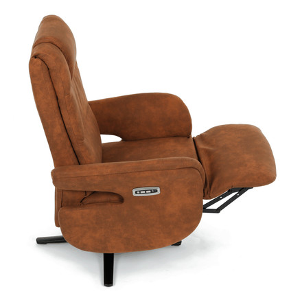 Polohovací křeslo Autronic elektrické zabudované ovládání, funkce zero gravity, hnědá, látka vintage, TV-C5590 BR3 (16)