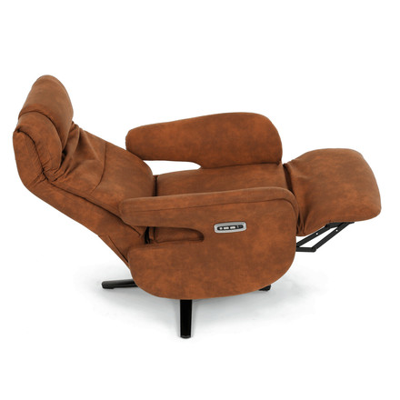 Polohovací křeslo Autronic elektrické zabudované ovládání, funkce zero gravity, hnědá, látka vintage, TV-C5590 BR3 (17)