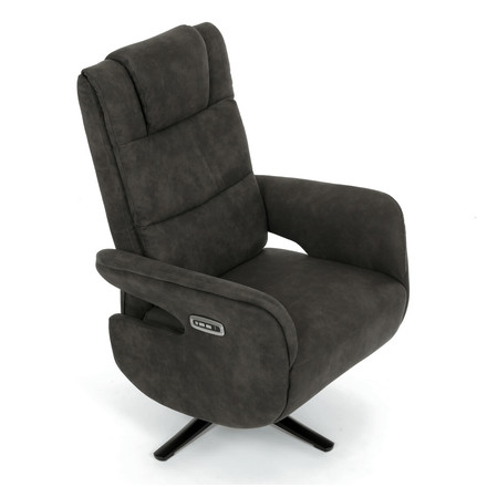 Polohovací křeslo Autronic elektrické zabudované ovládání, funkce zero gravity, šedá, látka vintage, TV-C5590 SIL3 (18)
