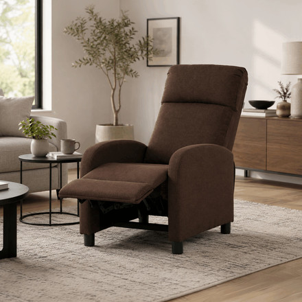 Polohovací křeslo Autronic hnědá, látka, TV-W3397 BR2 (1)