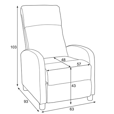Polohovací křeslo Autronic hnědá, látka, TV-W3397 BR2 (24)