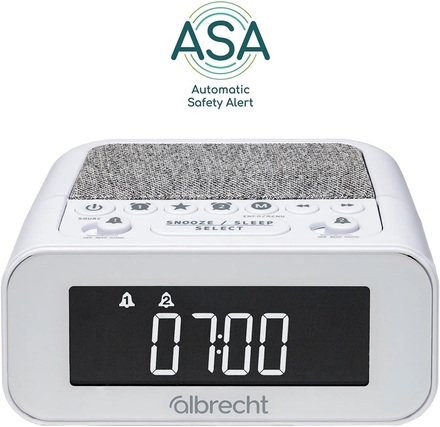 Radiobudík Albrecht DR 451 DAB+ alarm clock, bílý (1)