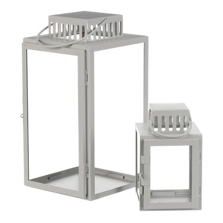 Lucerna kovová Autronic tenké šedé rámy, cena za sadu 2 ks (JS462 GREY) (1)