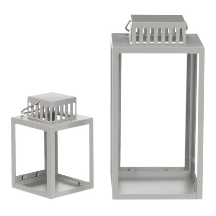 Lucerna kovová Autronic tenké šedé rámy, cena za sadu 2 ks (JS462 GREY) (3)