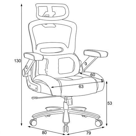 Kancelářská židle Autronic houpací mechanismus, černá látka, KA-N1313 BK (17)
