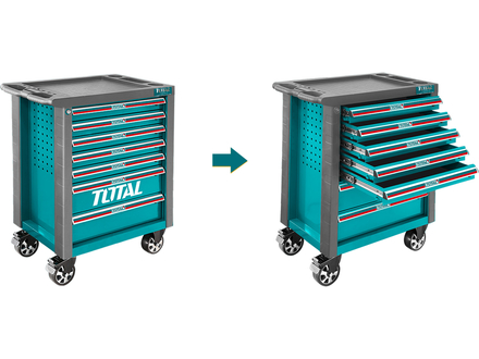 Dílenský vozík s nářadím Total THPTCS73561 356ks, industrial (1)