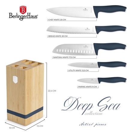 Sada nožů Berlingerhaus BH-3143 ve stojanu 6 ks Deep Sea Collection (15)