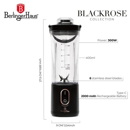 Stolní mixér Berlingerhaus BH-9922 USB-C Black Rose Collection (10)