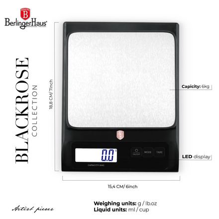 Kuchyňská váha Berlingerhaus BH-9913 digitální 6 kg Black Rose Collection (6)