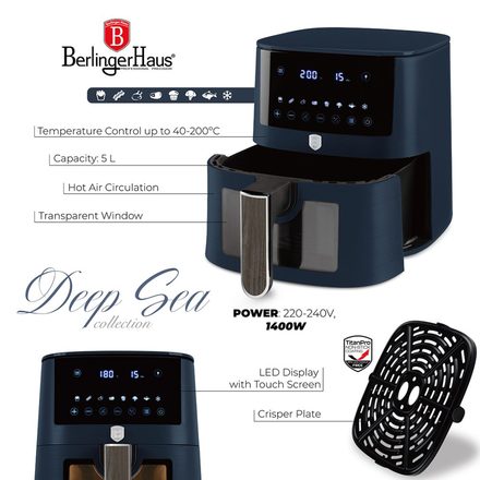 Horkovzdušná fritéza Berlingerhaus BH-9760 5 l Deep Sea Collection (7)
