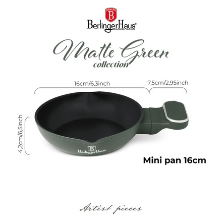 Pánev s titanovým povrchem Berlingerhaus BH-8205 16 cm Matte Green Collection (10)