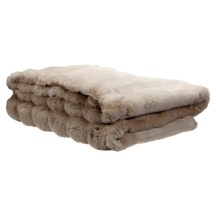 Deka Autronic umělá kožešina, 100% polyester, khaki odstín, 127 x 152 cm (POL1220)