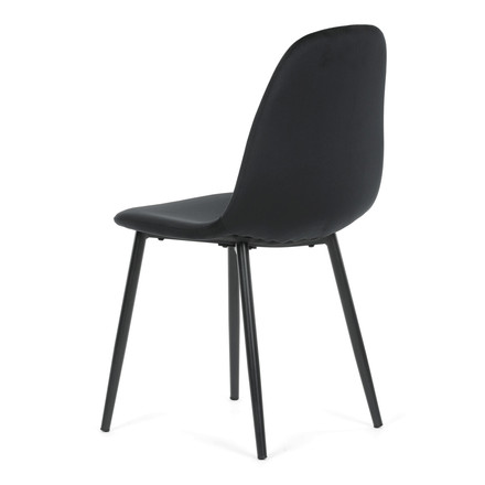 Moderní jídelní židle Autronic černá, sametová látka, CT-V2971 BK4 (4)