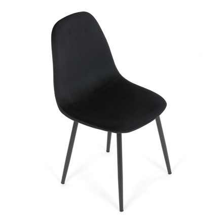 Moderní jídelní židle Autronic černá, sametová látka, CT-V2971 BK4 (8)