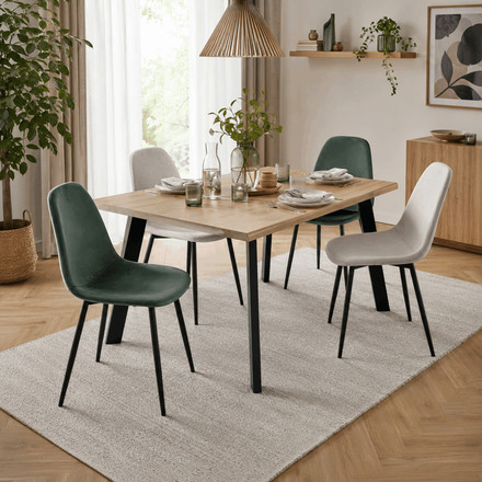 Moderní jídelní židle Autronic zelená, sametová látka, CT-V2971 GRN4 (1)