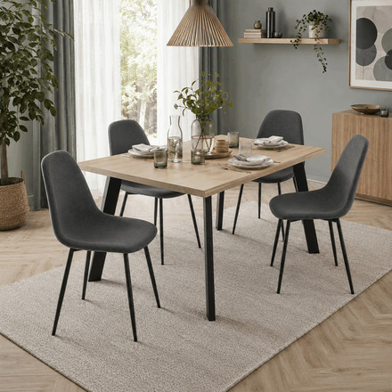 Moderní jídelní židle Autronic šedá, látka, CT-V2972 GREY2 (1)