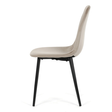 Moderní jídelní židle Autronic béžová, sametová látka, CT-V2971 CRM4 (3)