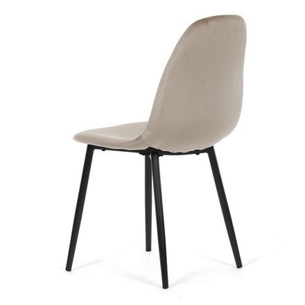 Moderní jídelní židle Autronic béžová, sametová látka, CT-V2971 CRM4 (4)