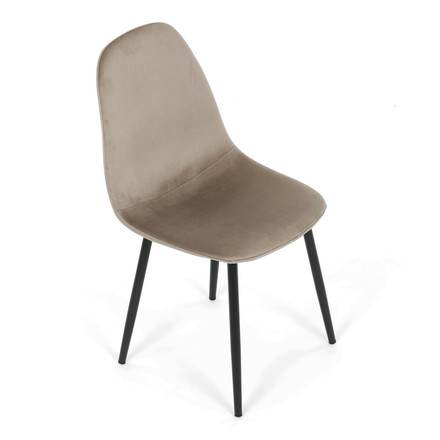 Moderní jídelní židle Autronic béžová, sametová látka, CT-V2971 CRM4 (8)