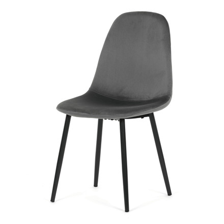 Moderní jídelní židle Autronic šedá, sametová látka, CT-V2971 GREY4