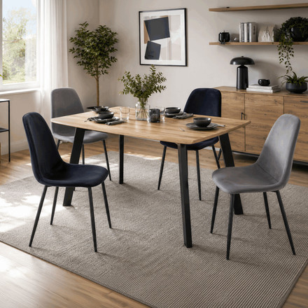 Moderní jídelní židle Autronic šedá, sametová látka, CT-V2971 GREY4 (1)