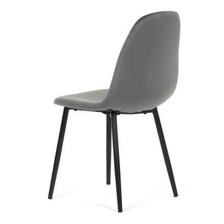 Moderní jídelní židle Autronic šedá, sametová látka, CT-V2971 GREY4 (4)