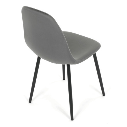 Moderní jídelní židle Autronic šedá, sametová látka, CT-V2971 GREY4 (6)