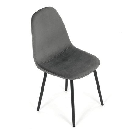 Moderní jídelní židle Autronic šedá, sametová látka, CT-V2971 GREY4 (8)