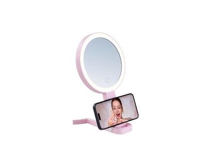 Kosmetické zrcátko Immax 09102L SWEET Make up oboustranné 10x zvětšovací CCT růžová